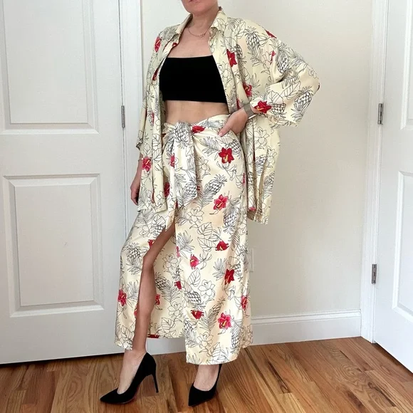 Zara Tropical Printed Skirt Set - Picture 3 of 12